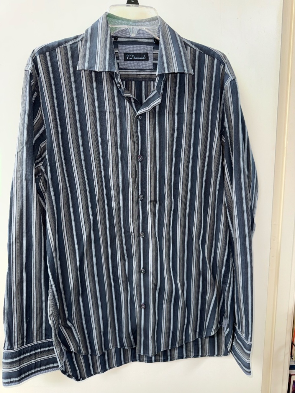 7 Diamonds men's striped shirt